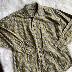Burberry London Plaid Long Sleeve Button Down